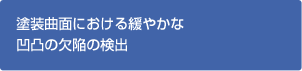 塗装曲面における緩やかな凹凸の欠陥の検出